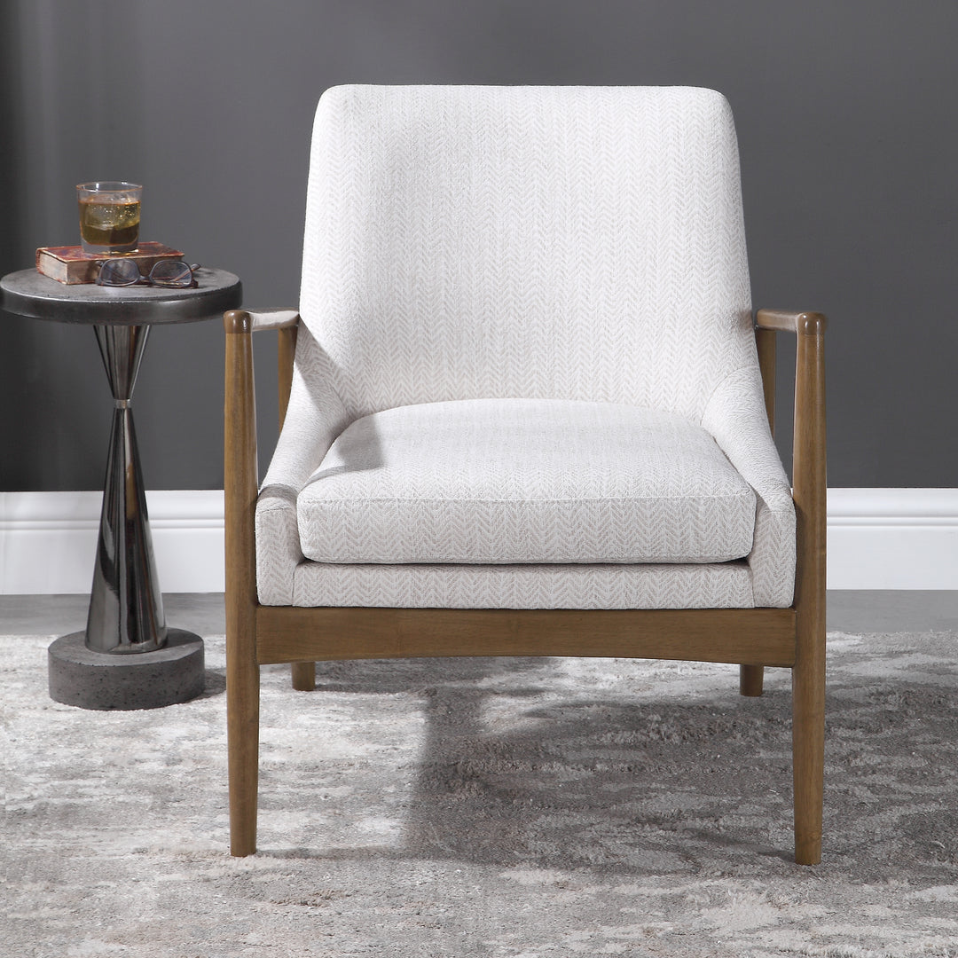 Bev White Accent Chair - AmericanHomeFurniture