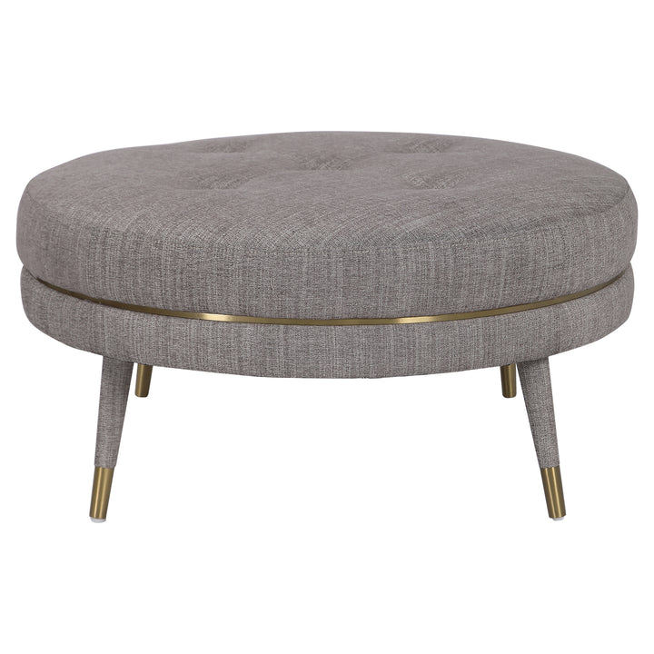 BLAKE MODERN TAUPE OTTOMAN - AmericanHomeFurniture