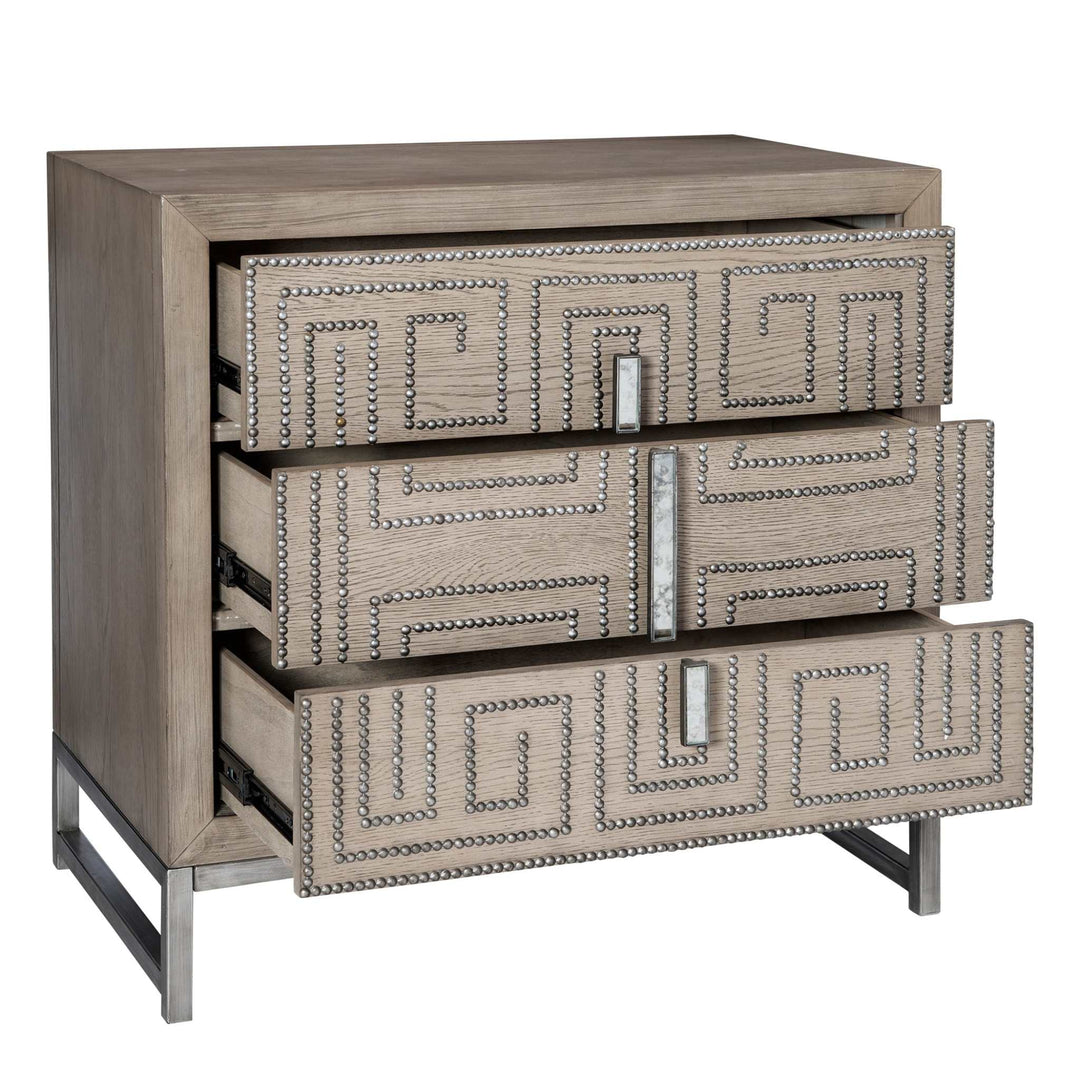 DEVYA GRAY OAK ACCENT CHEST - AmericanHomeFurniture