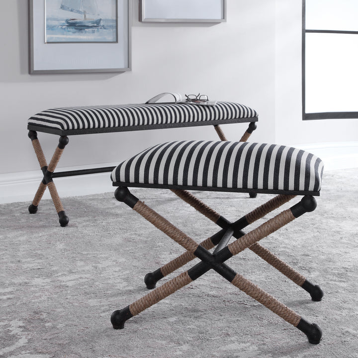 Braddock Striped Bench - AmericanHomeFurniture