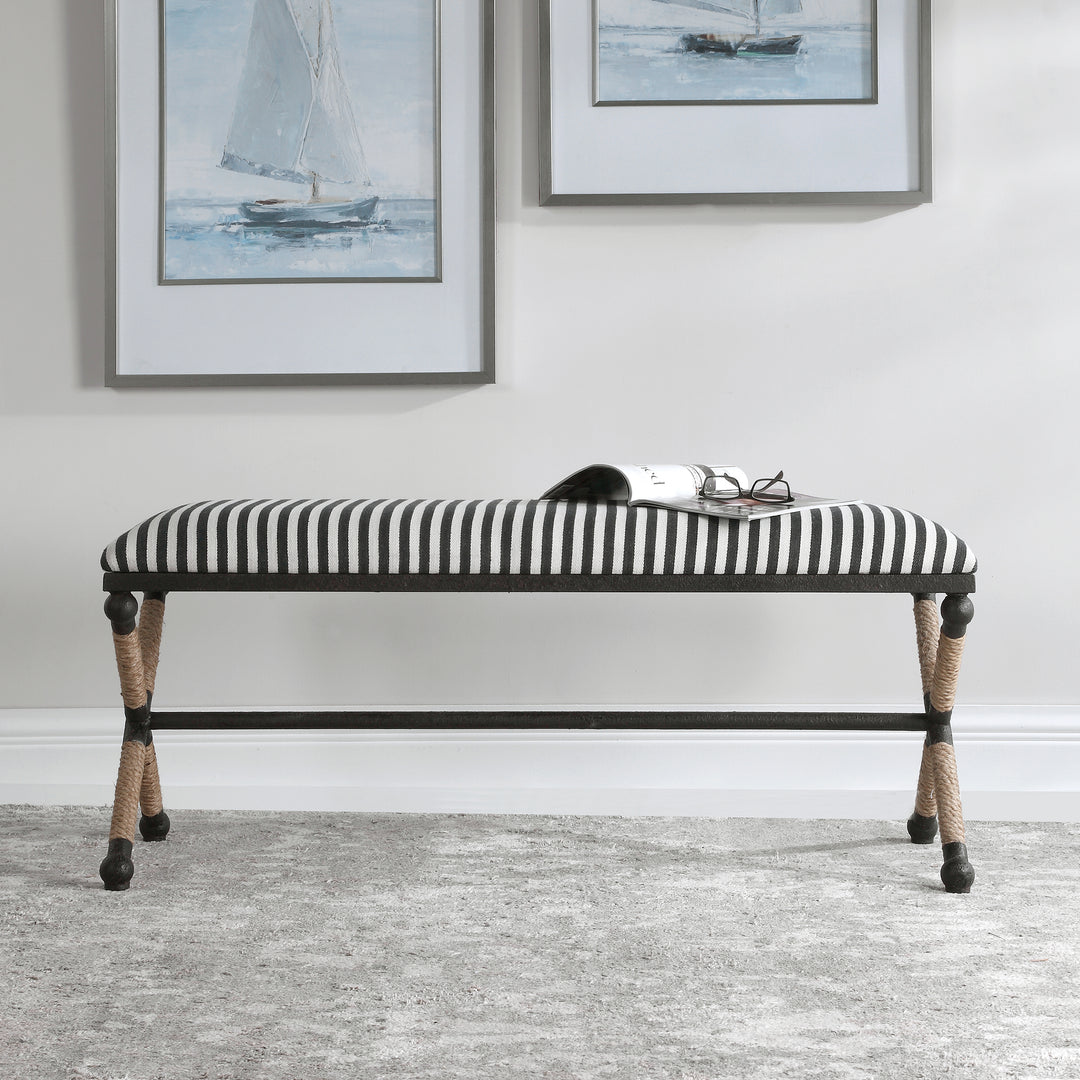 Braddock Striped Bench - AmericanHomeFurniture