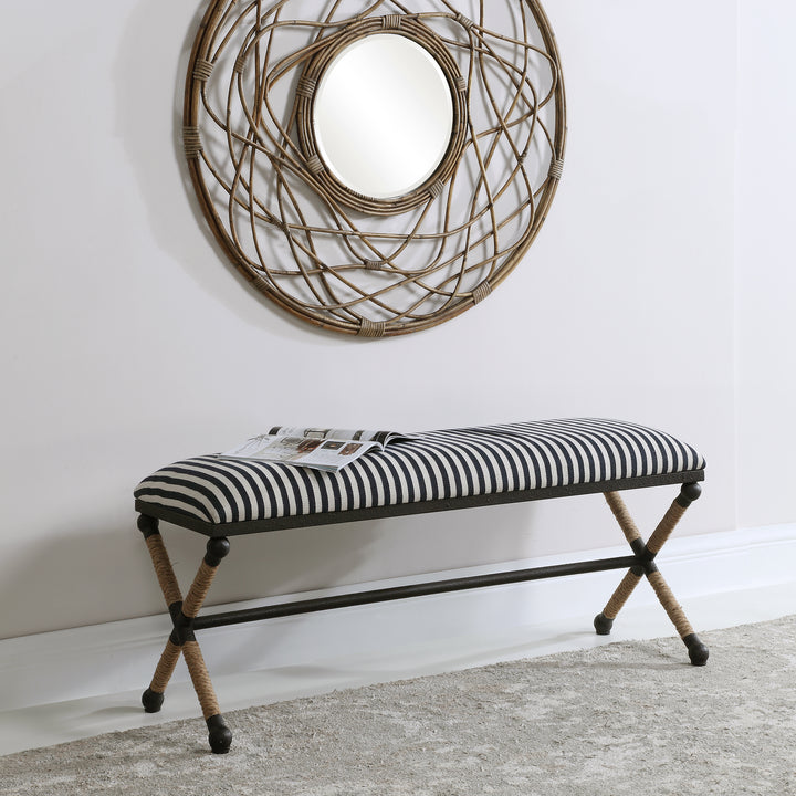 Braddock Striped Bench - AmericanHomeFurniture