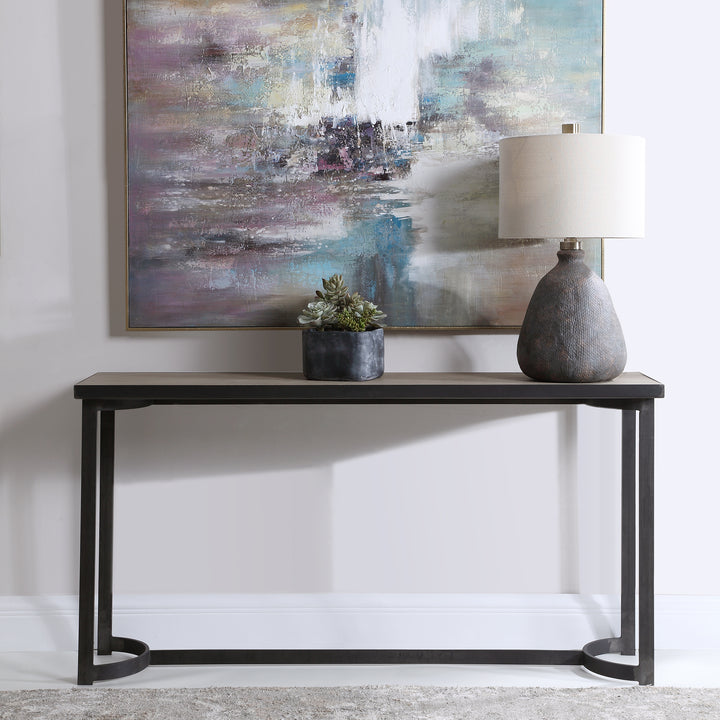 BASUTO STEEL CONSOLE TABLE - AmericanHomeFurniture