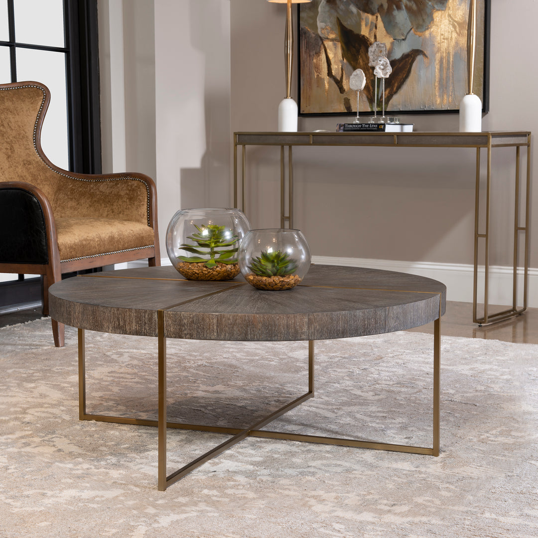 TAJA ROUND COFFEE TABLE - AmericanHomeFurniture