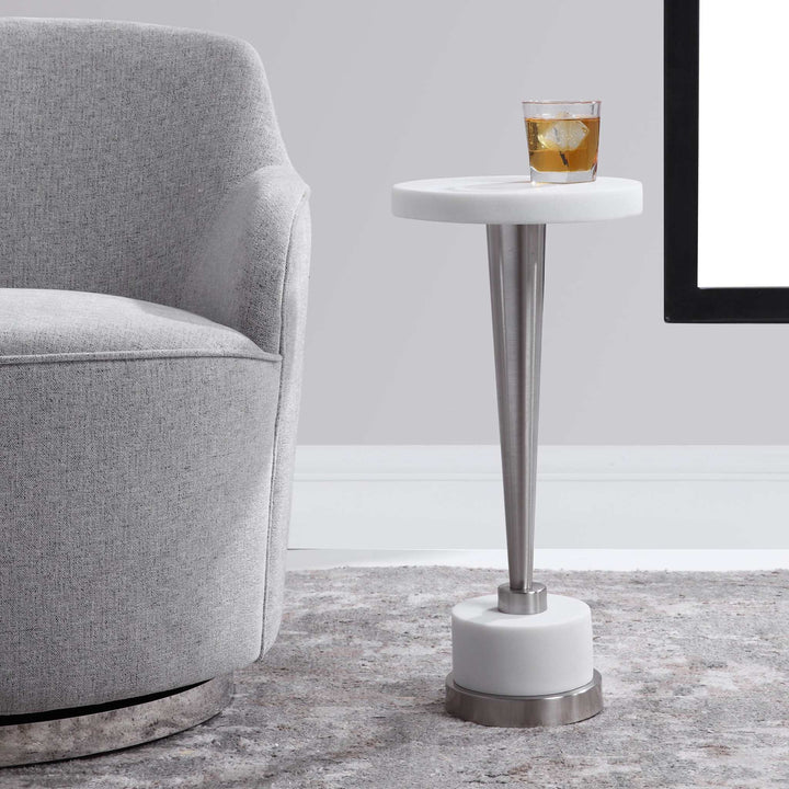 Masika White Drink Table - AmericanHomeFurniture