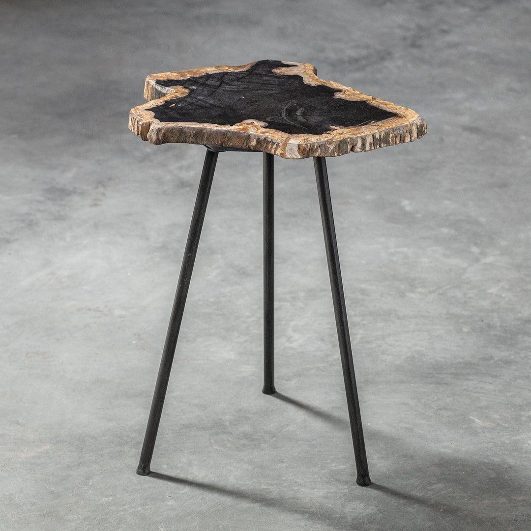 MIRCEA PETRIFIED WOOD ACCENT TABLE - AmericanHomeFurniture