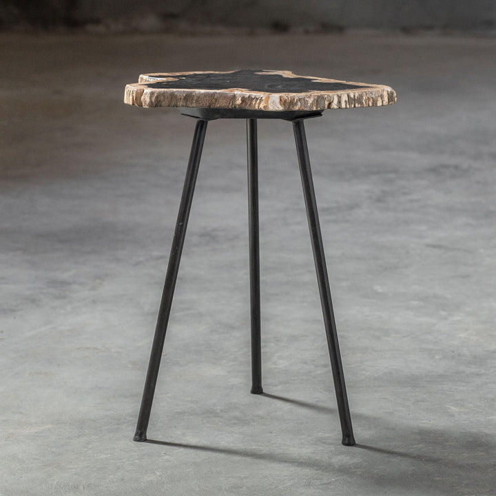 MIRCEA PETRIFIED WOOD ACCENT TABLE - AmericanHomeFurniture