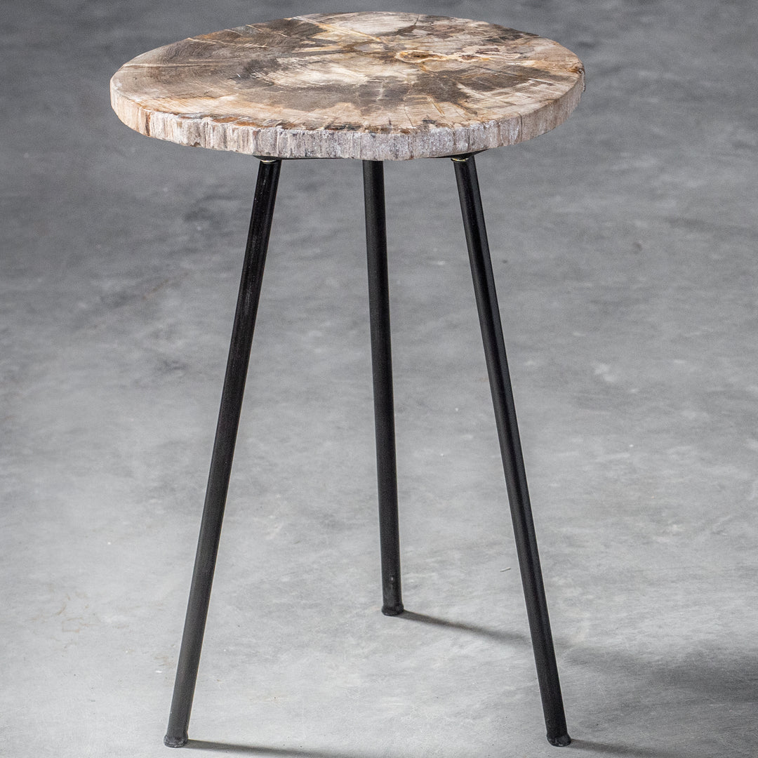 MIRCEA PETRIFIED WOOD ACCENT TABLE - AmericanHomeFurniture