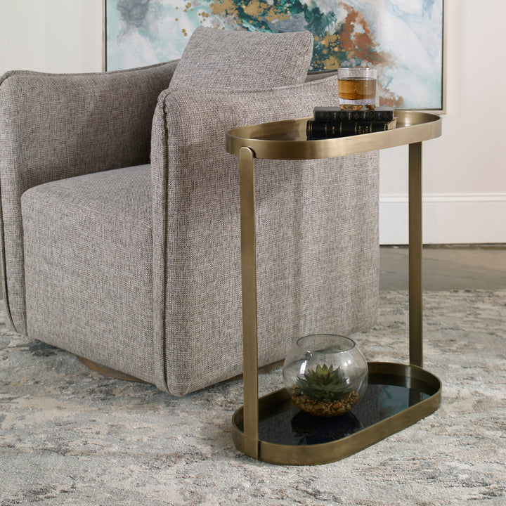 ADIA ANTIQUE GOLD ACCENT TABLE - AmericanHomeFurniture