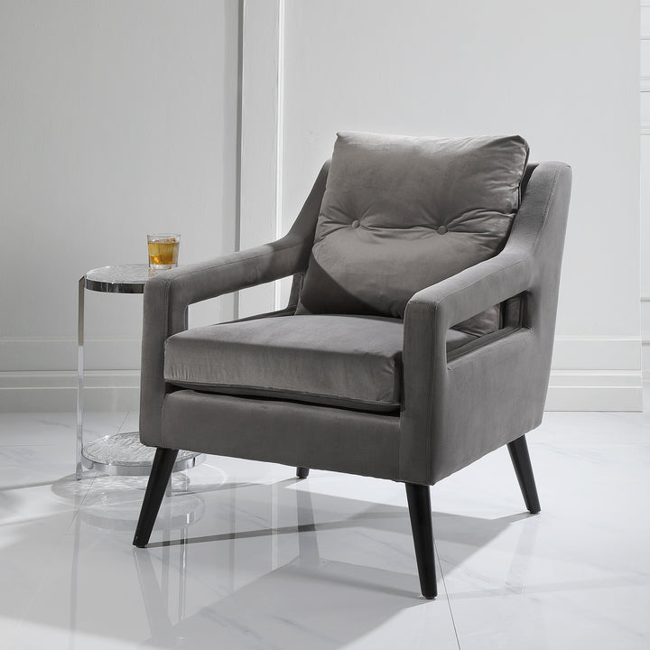 O'Brien Gray Armchair - AmericanHomeFurniture