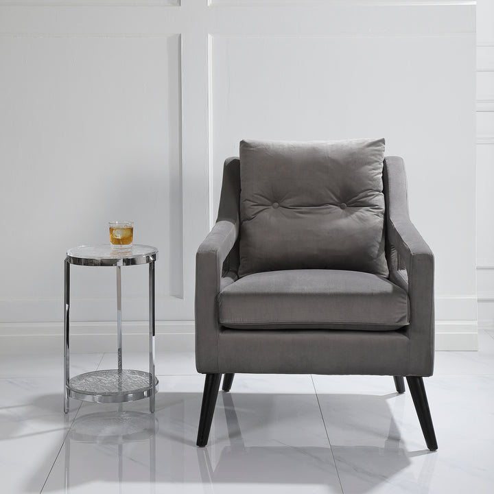 O'Brien Gray Armchair - AmericanHomeFurniture