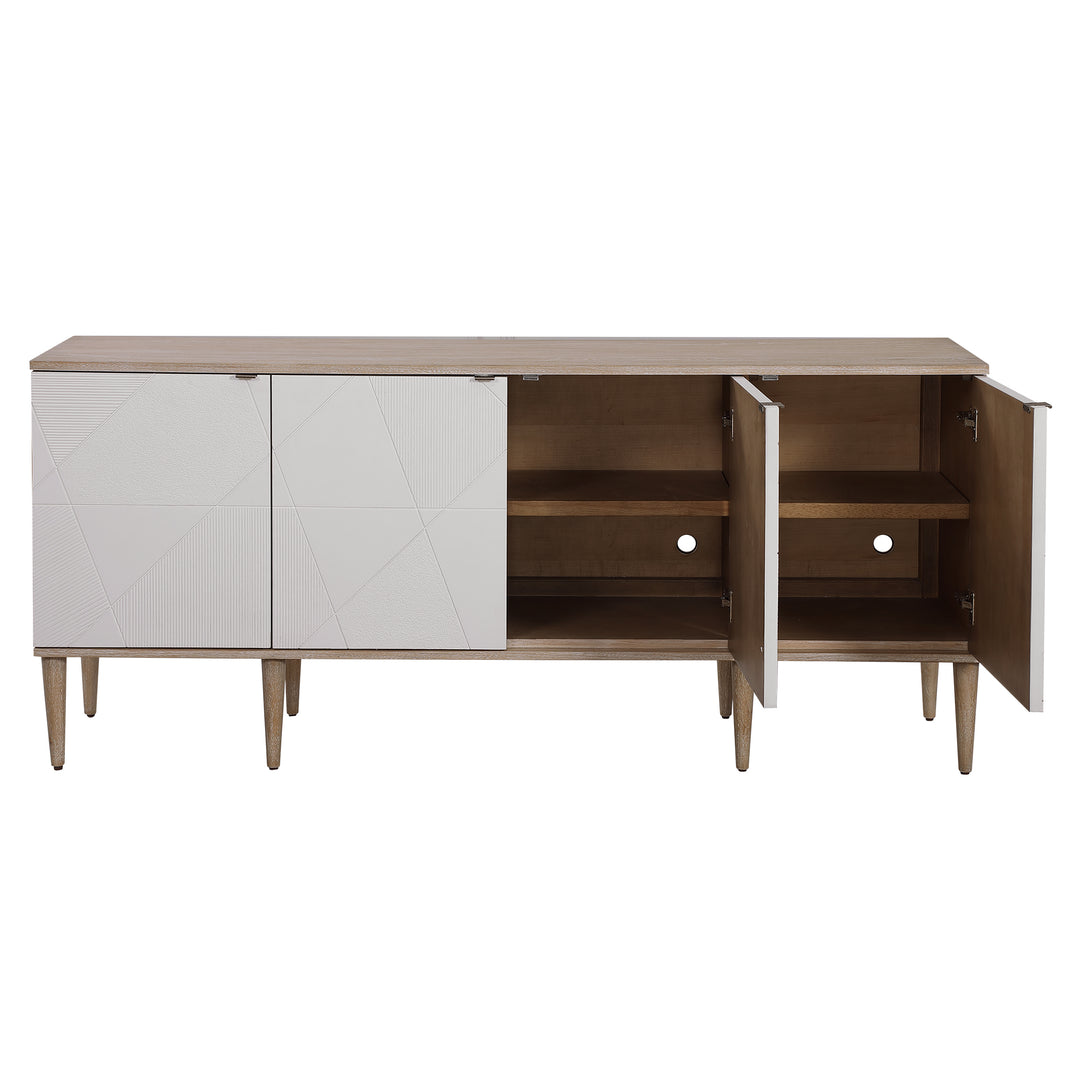 Tightrope 4 Door Modern Sideboard Cabinet - AmericanHomeFurniture