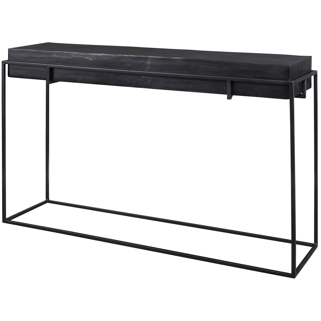 TELONE MODERN BLACK CONSOLE TABLE - AmericanHomeFurniture