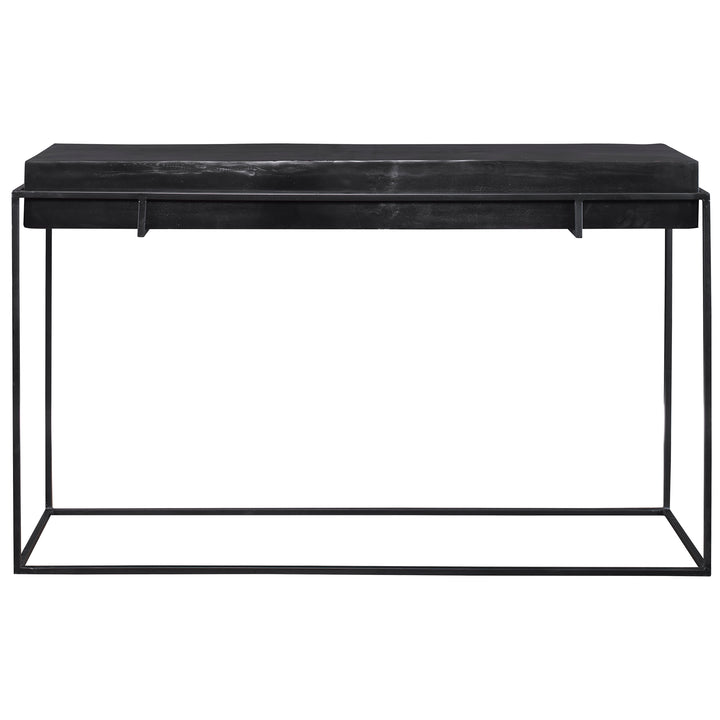 TELONE MODERN BLACK CONSOLE TABLE - AmericanHomeFurniture