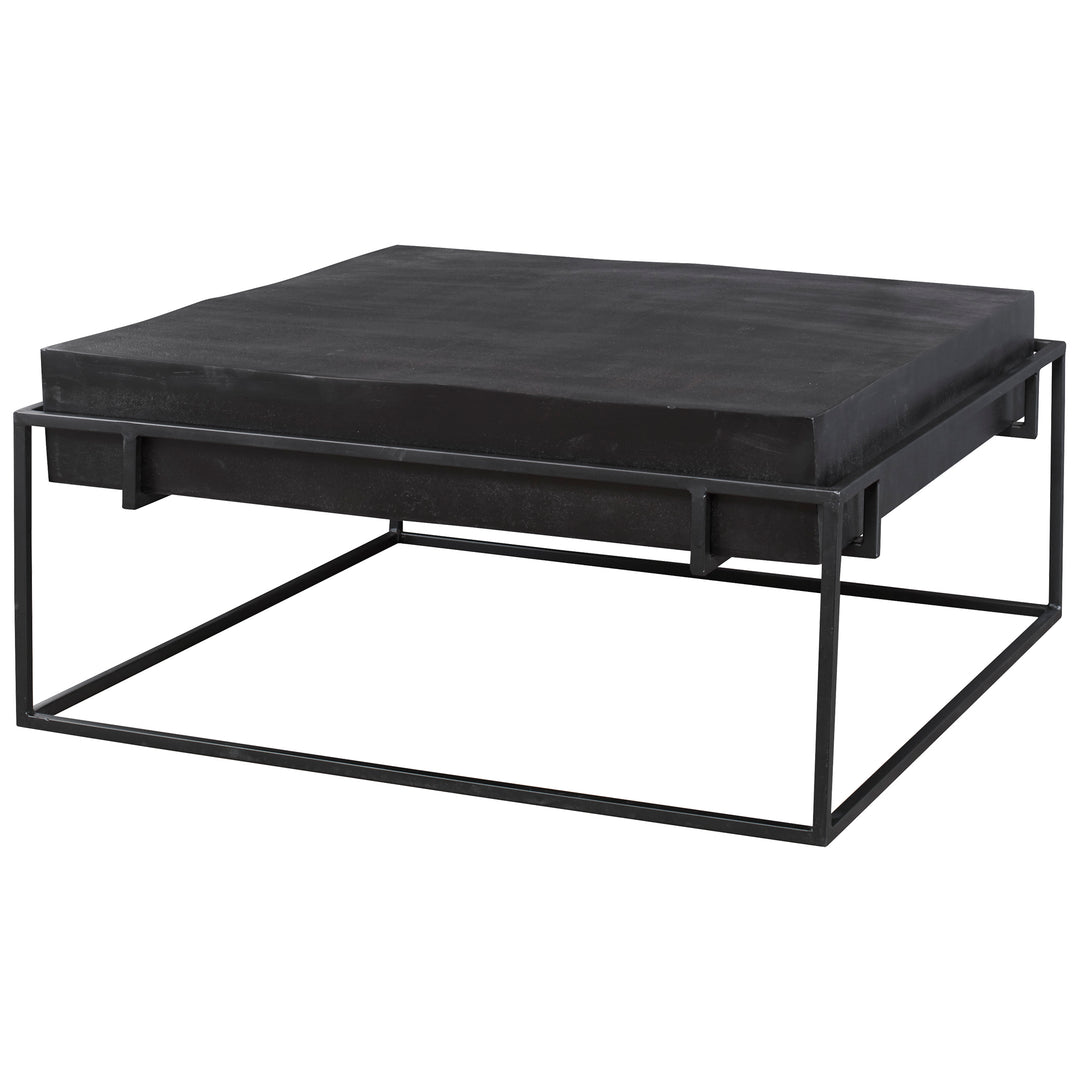 TELONE MODERN BLACK COFFEE TABLE - AmericanHomeFurniture