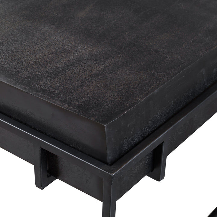 TELONE MODERN BLACK COFFEE TABLE - AmericanHomeFurniture