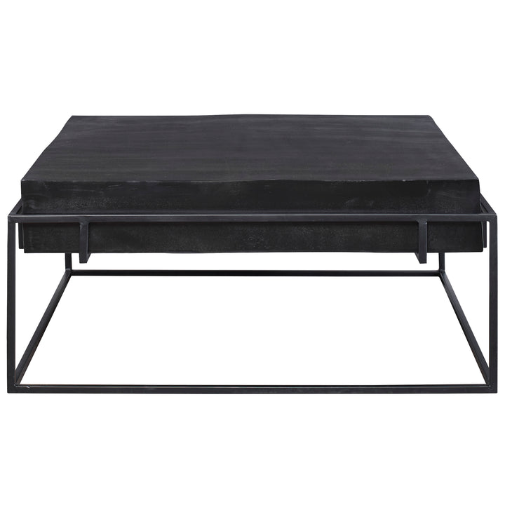 TELONE MODERN BLACK COFFEE TABLE - AmericanHomeFurniture