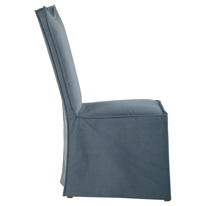 Delroy Armless Chair, Gray, Set Of 2 - AmericanHomeFurniture