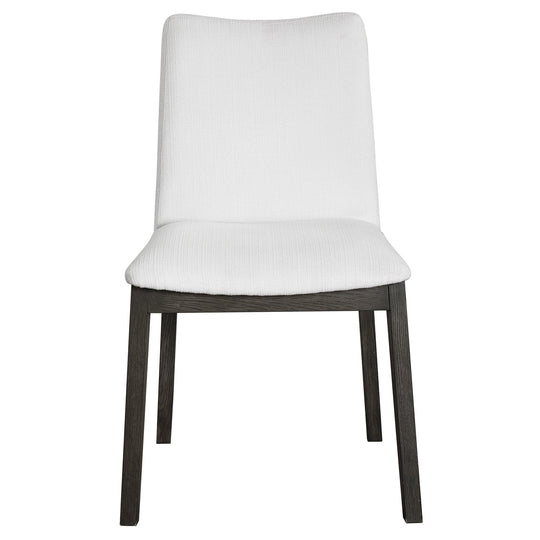 Uttermost Delano White Armless Chair S/2 DINING CHAIRS