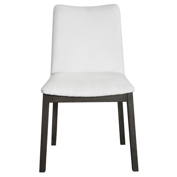 Delano White Armless Chair S/2 - AmericanHomeFurniture