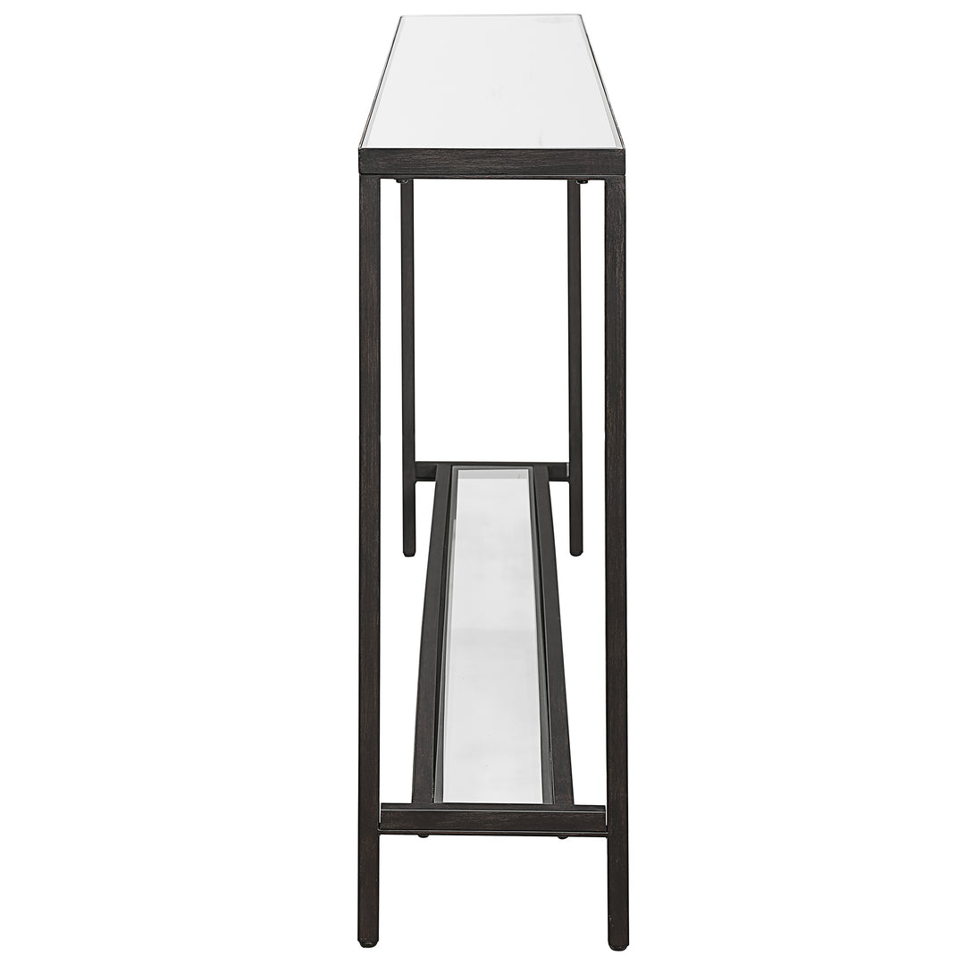 HAYLEY BLACK CONSOLE TABLE - AmericanHomeFurniture