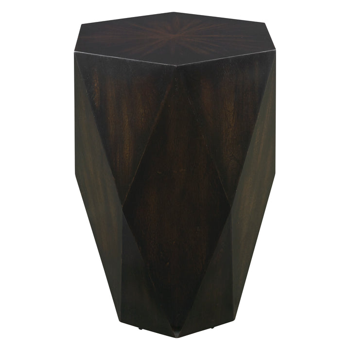 Volker Black Wooden Side Table - AmericanHomeFurniture