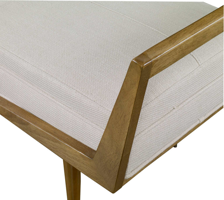 Waylon Modern Ivory Bench - AmericanHomeFurniture