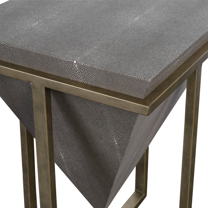 BERTRAND SHAGREEN ACCENT TABLE - AmericanHomeFurniture