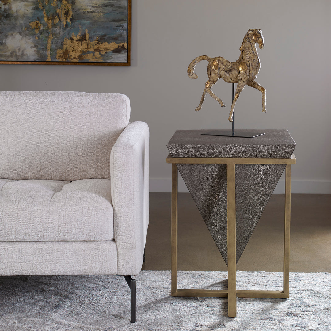 BERTRAND SHAGREEN ACCENT TABLE - AmericanHomeFurniture