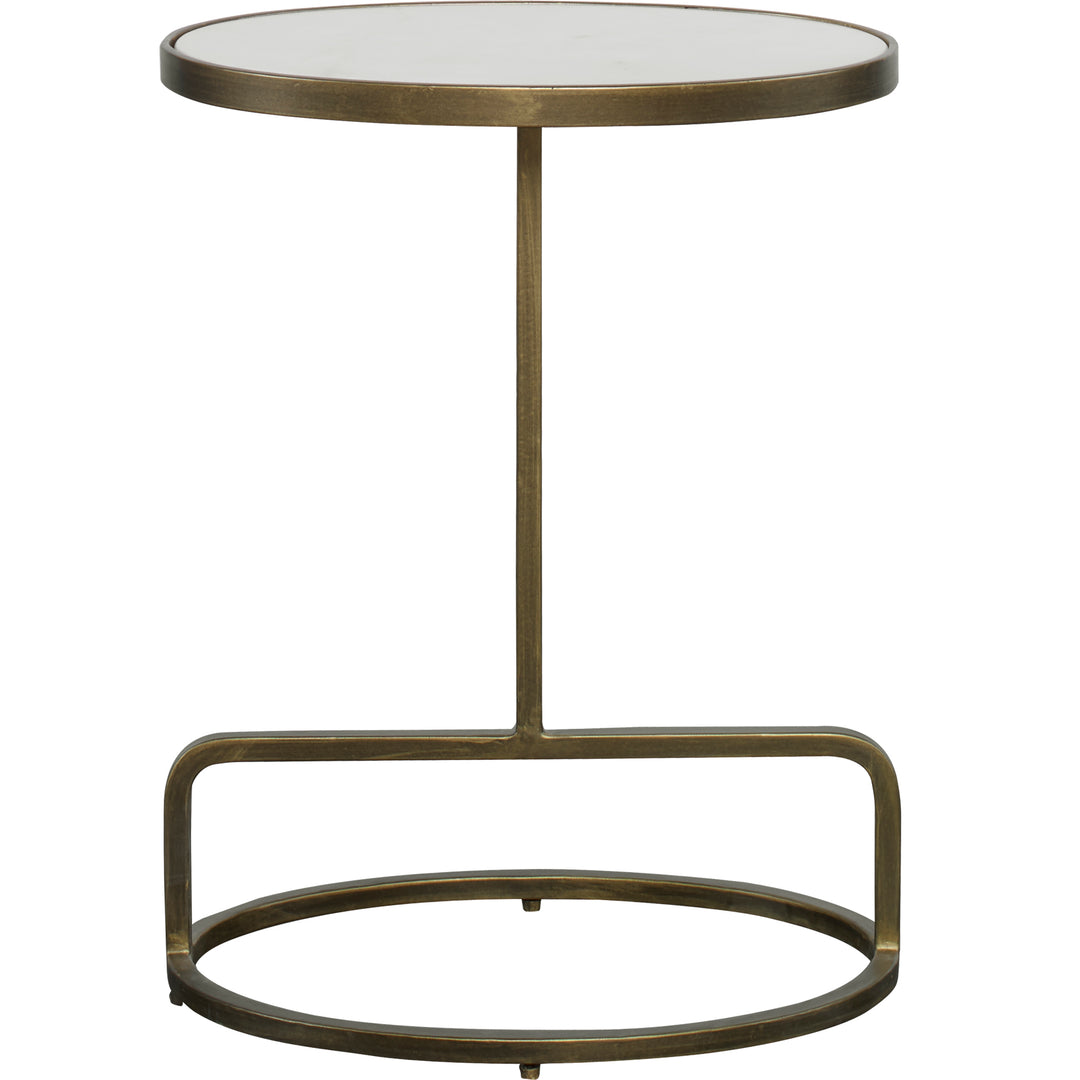 JESSENIA WHITE MARBLE ACCENT TABLE - AmericanHomeFurniture
