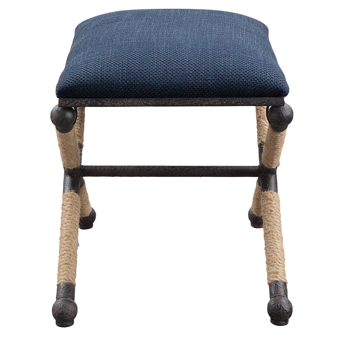 Firth Small Navy Fabric Bench - AmericanHomeFurniture