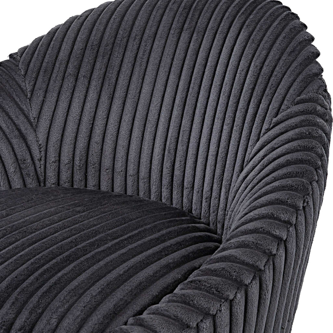 Crue Gray Fabric Swivel Chair - AmericanHomeFurniture