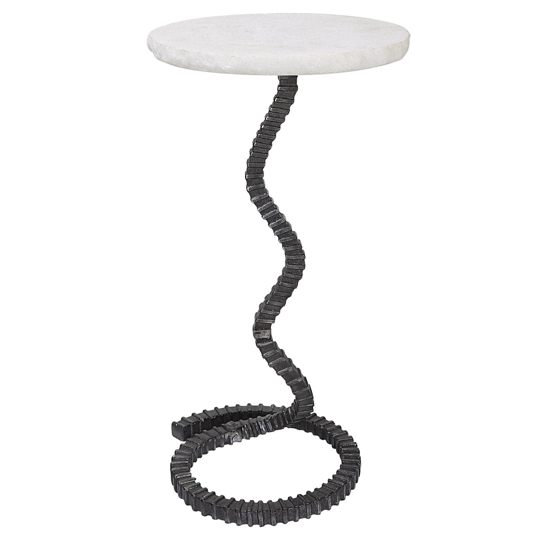 Lasso White Drink Table - AmericanHomeFurniture