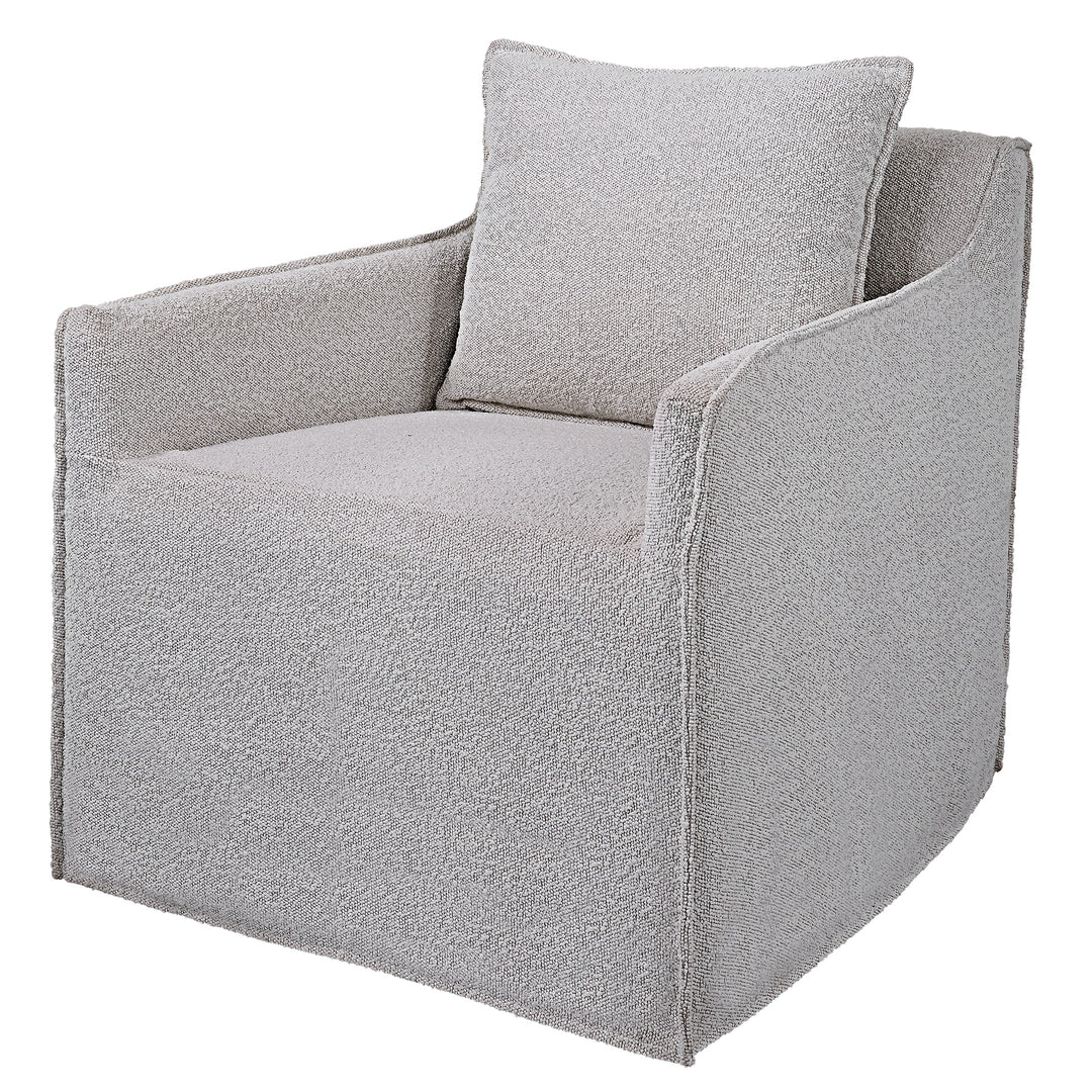 Welland Gray Swivel Chair - AmericanHomeFurniture