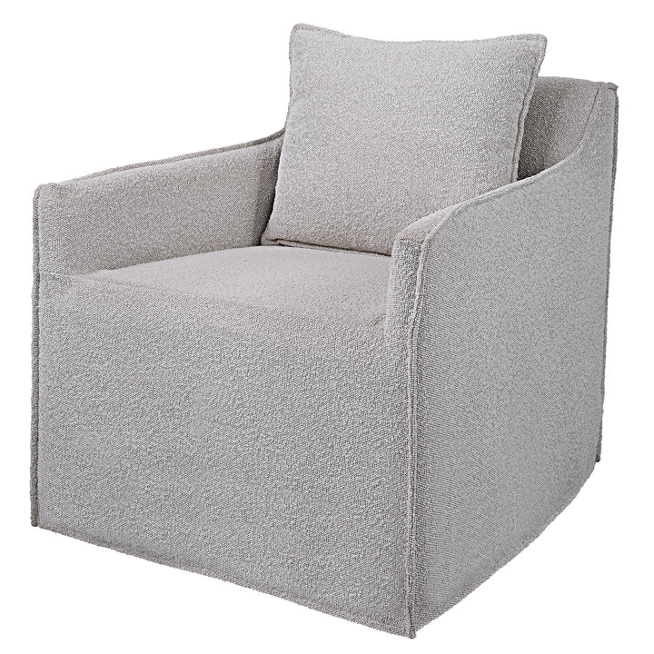 Welland Gray Swivel Chair - AmericanHomeFurniture