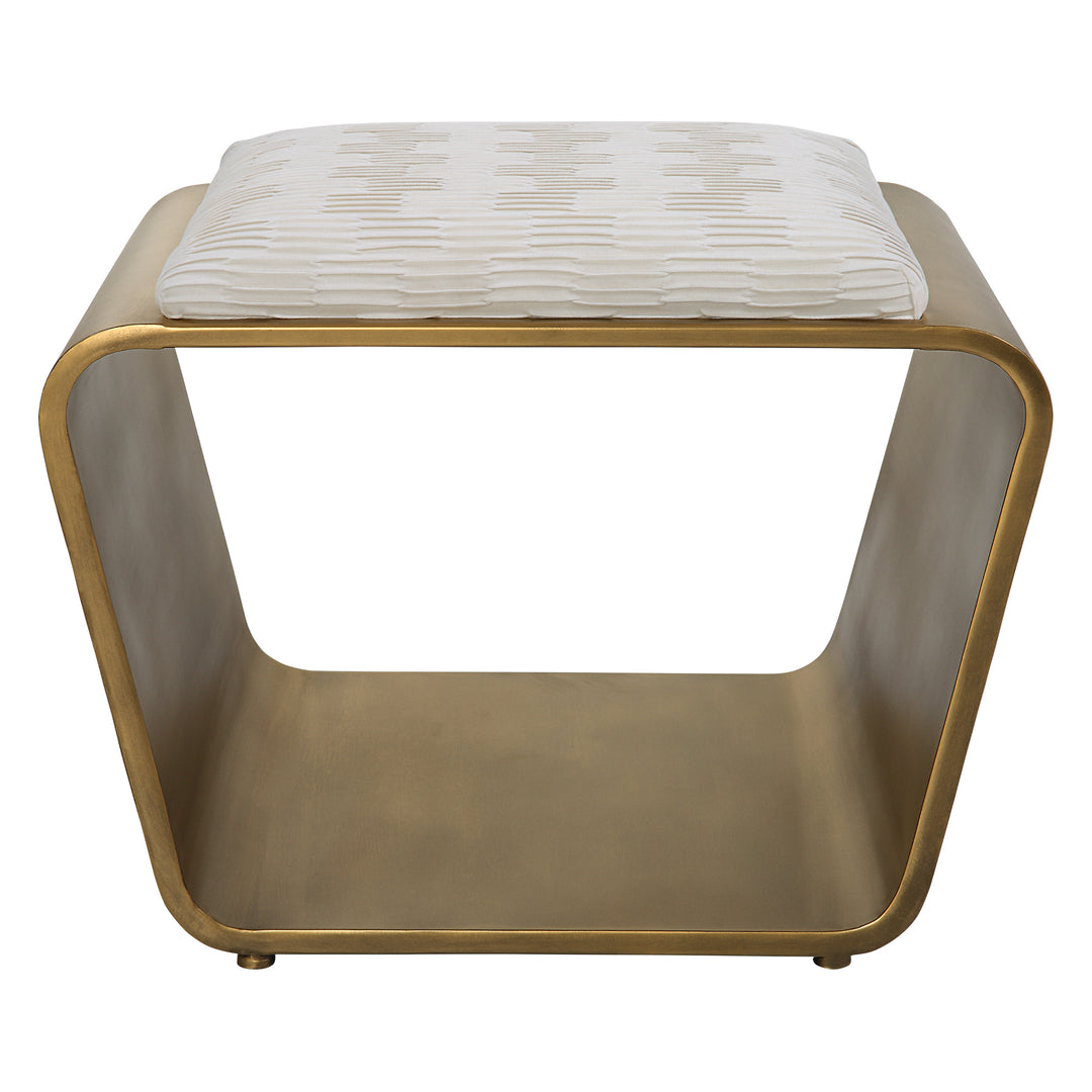Hoop Small Gold Bench - AmericanHomeFurniture