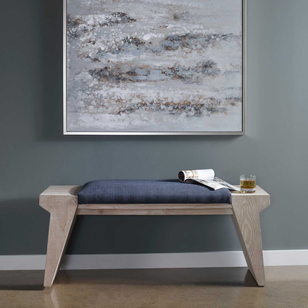 Davenport Modern Coastal Bench - AmericanHomeFurniture