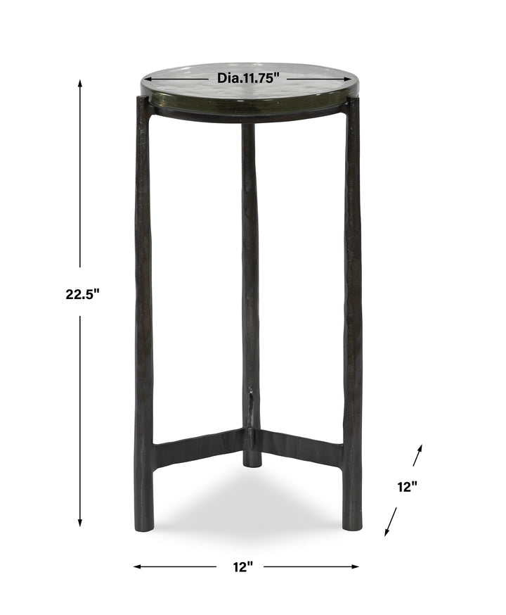 Eternity Iron & Glass Accent Table