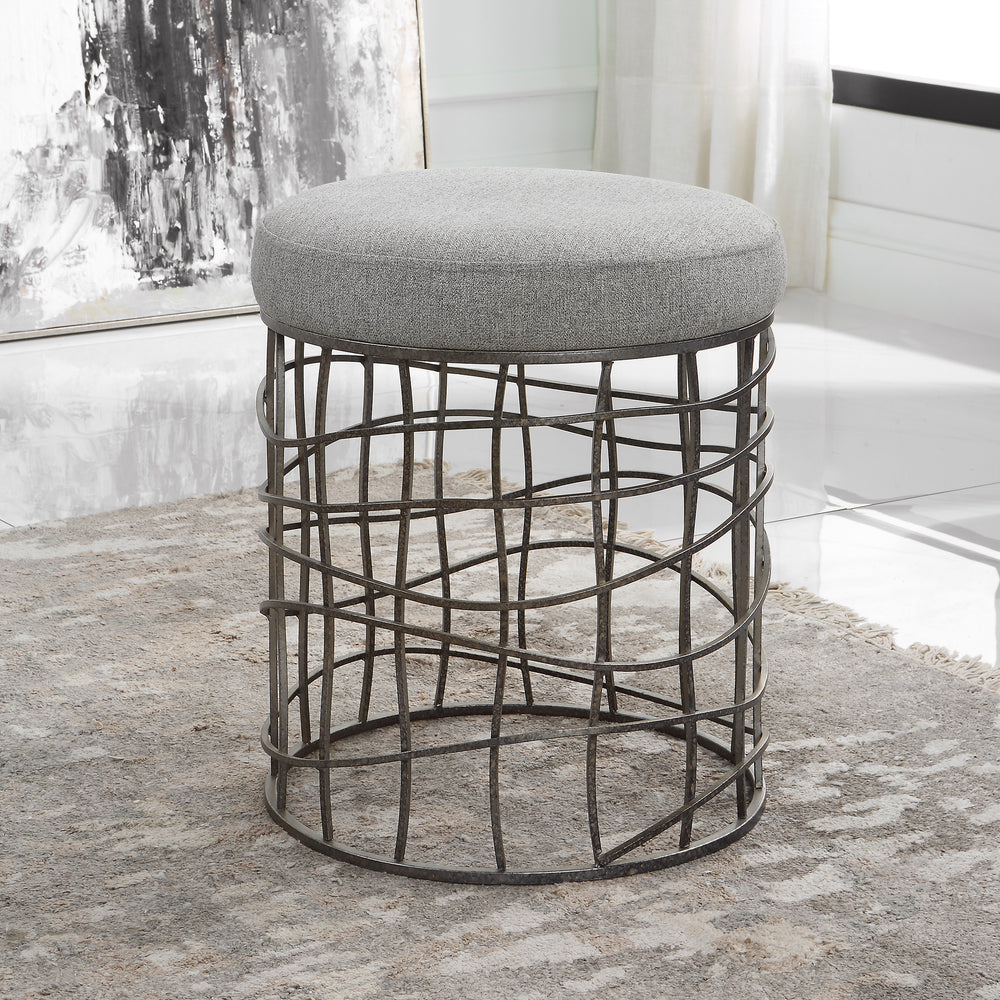 Carnival Iron Round Accent Stool