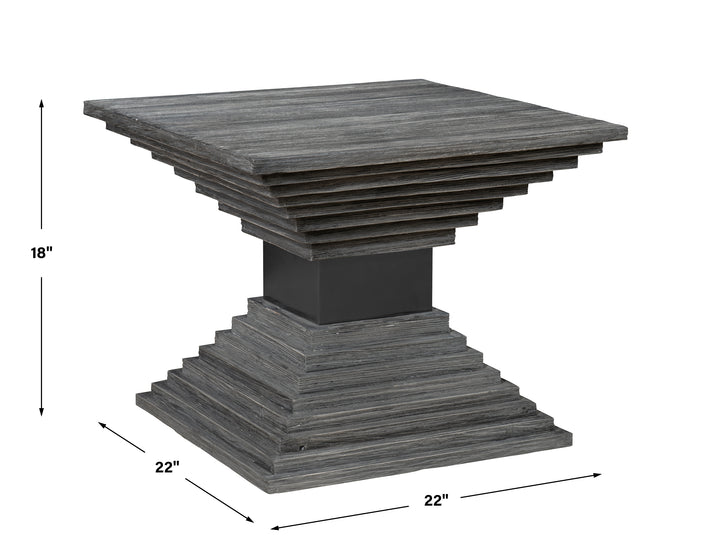 Andes Wooden Geometric Accent Table