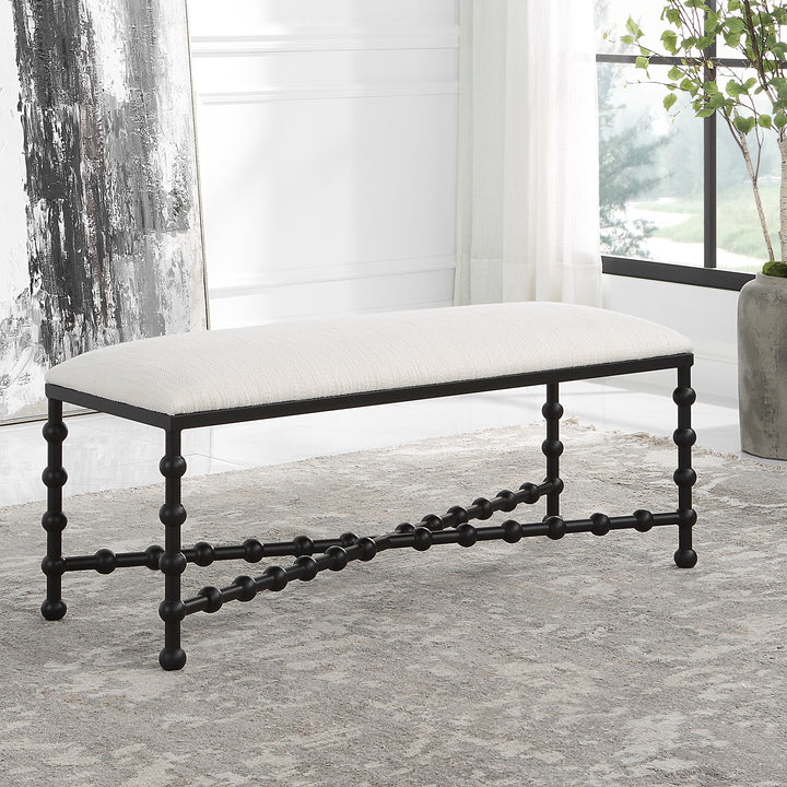 Iron Drops Cushioned Bench