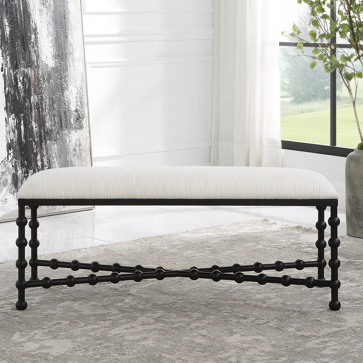 Iron Drops Cushioned Bench