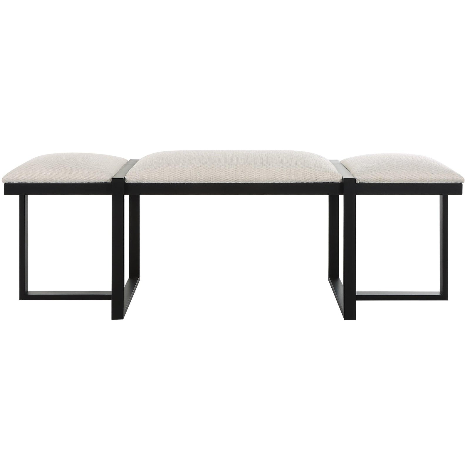 Uttermost Triple Cloud Modern Upholstered Bench BENCHES