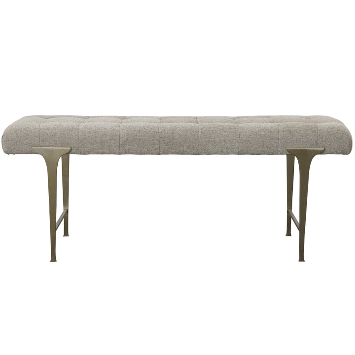 Imperial Upholstered Gray Bench