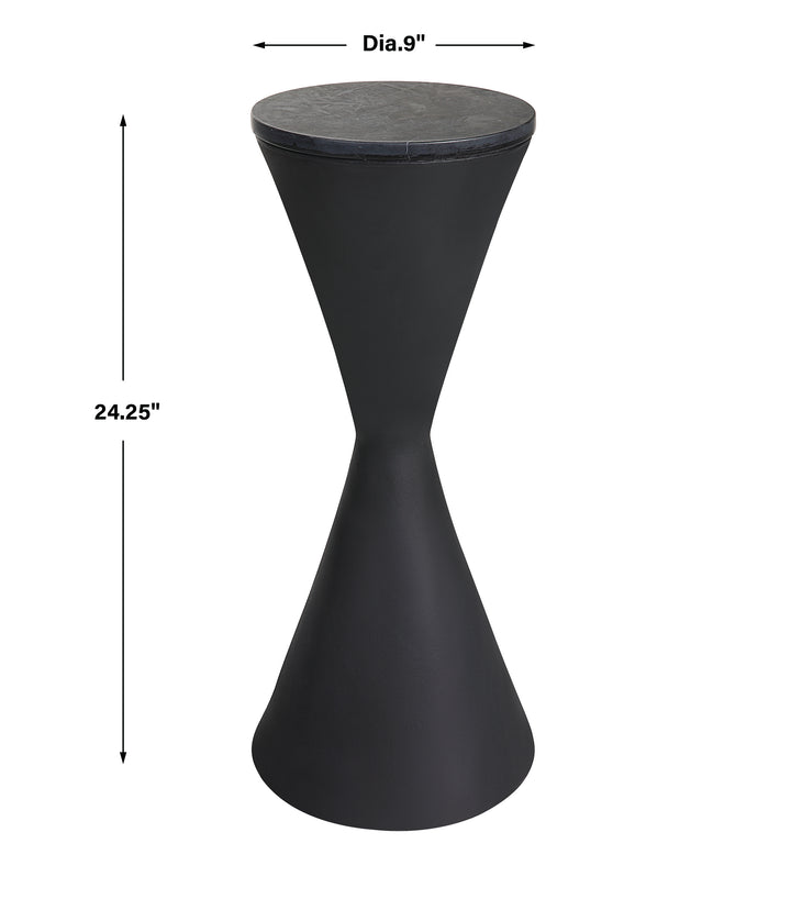 Time's Up Hourglass Shaped Drink Table