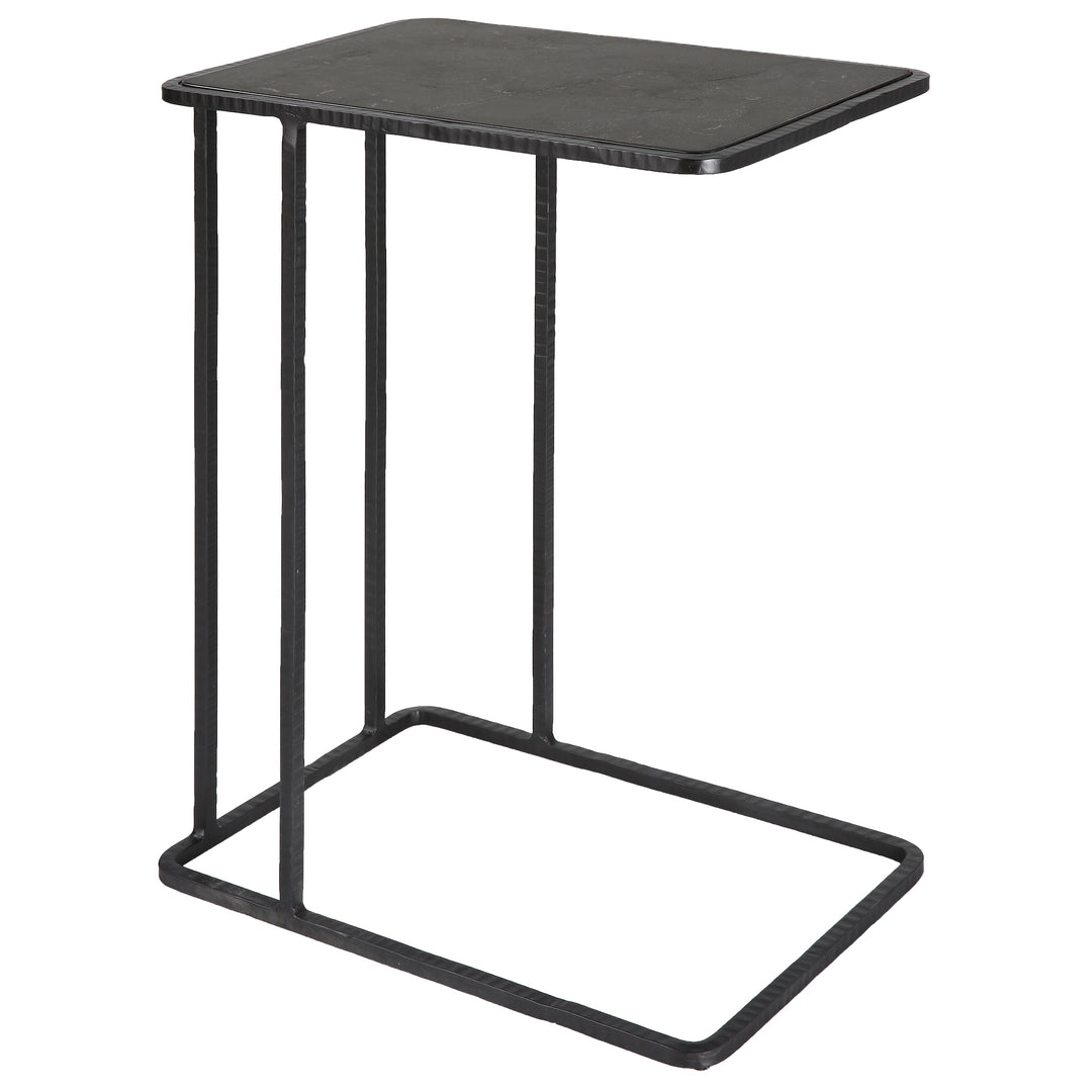 Cavern Stone & Iron Accent Table