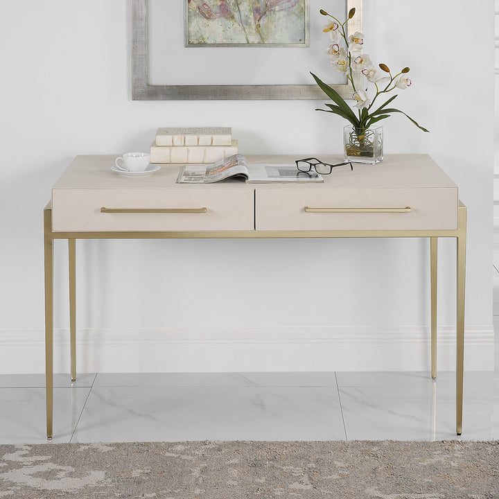 Jewel Modern White Desk