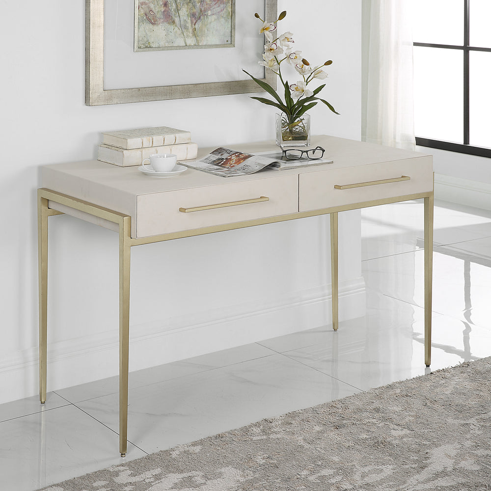 Jewel Modern White Desk