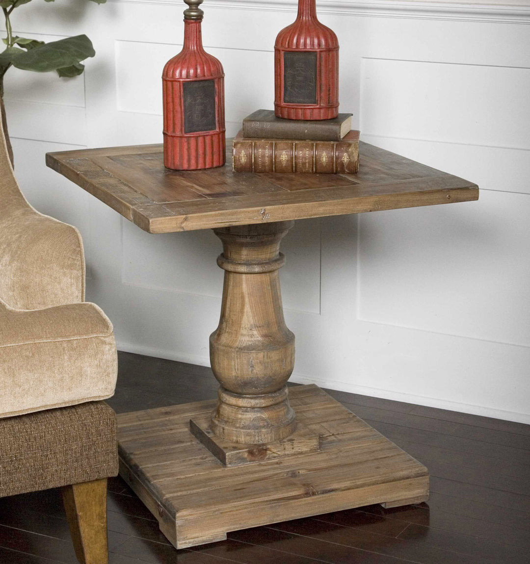 Stratford Pedestal End Table - AmericanHomeFurniture