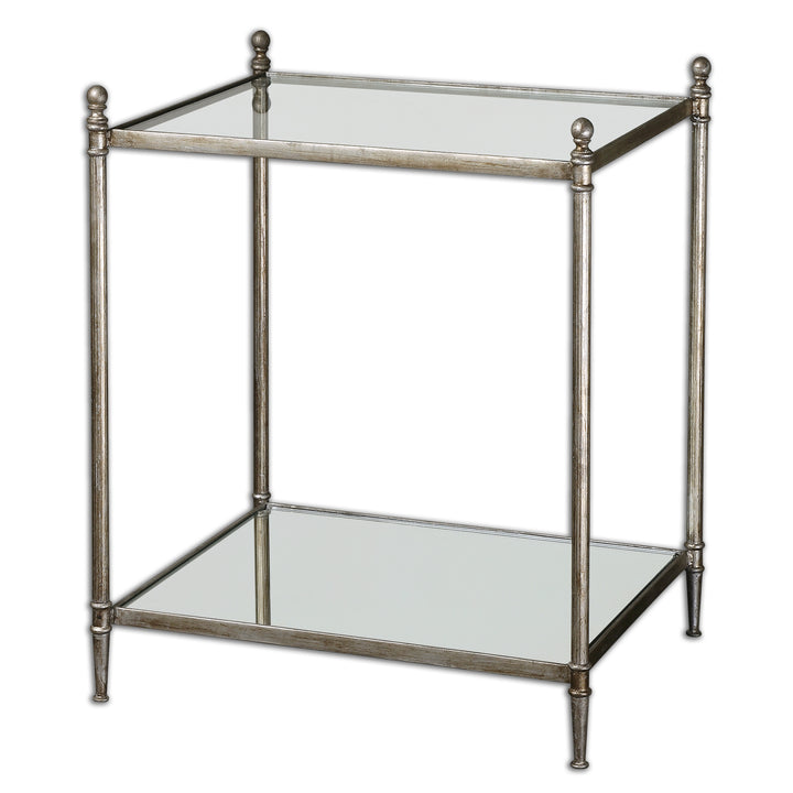 Gannon Mirrored Glass End Table - AmericanHomeFurniture